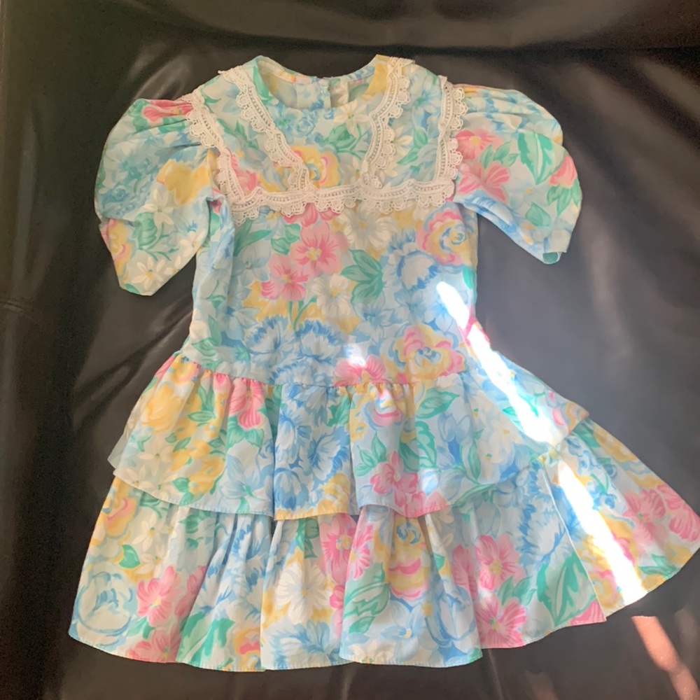 Vintage 80s Jolene Floral Dress